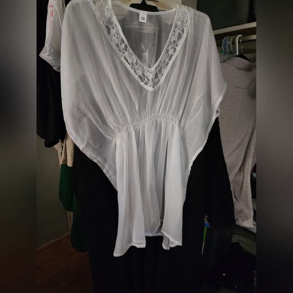 White Bathing Suit Cover-up